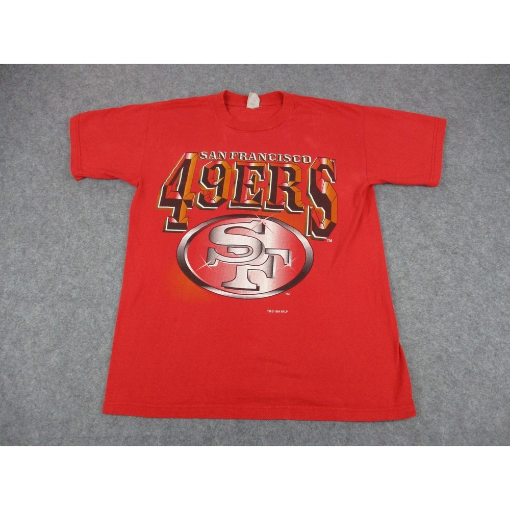 VINTAGE San Francisco 49ers Shirt Mens Large Red Black NFL Football 90s USA - Picture 1 of 16